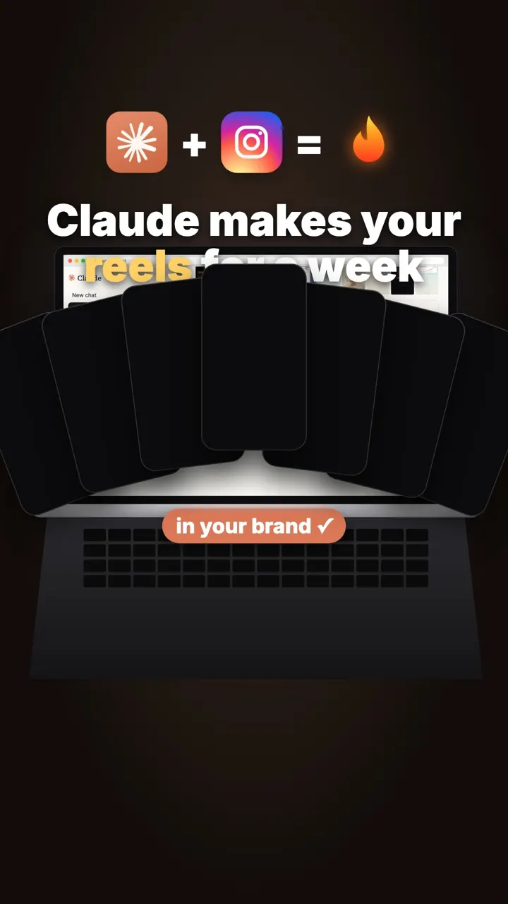 The 2 October repost of our reels tutorial, opening on the Claude and Instagram logos